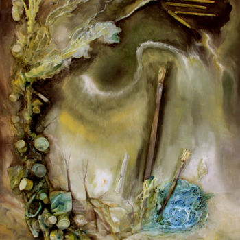 Malerei mit dem Titel "Des Malers Weg" von Ralf Czekalla, Original-Kunstwerk, Öl