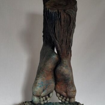Escultura titulada "Aux pieds de l’arbre" por Orlando Basulto, Obra de arte original, Hormigón