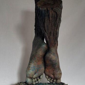 Sculpture titled "Aux pieds de l’arbre" by Orlando Basulto, Original Artwork, Concrete