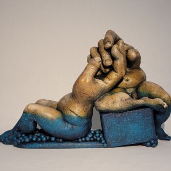 Sculpture intitulée "BIG LOVE II" par Orlando Basulto, Œuvre d'art originale, Céramique