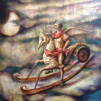 Pintura titulada "Miroir d’eau" por Orlando Basulto, Obra de arte original, Acrílico Montado en Bastidor de camilla de madera