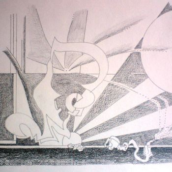 Drawing titled "Black and white #4" by Orlando Rafael Dos Santos, Original Artwork, Pencil