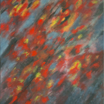 「Red maple」というタイトルの絵画 Natali Orlovaによって, オリジナルのアートワーク, アクリル ウッドストレッチャーフレームにマウント