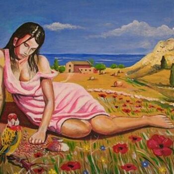 Pintura intitulada "La Vita" por Oronzo Curvo, Obras de arte originais, Acrílico