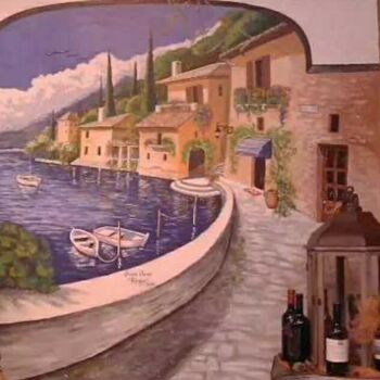Pintura intitulada "Il Vicolo" por Oronzo Curvo, Obras de arte originais, Acrílico