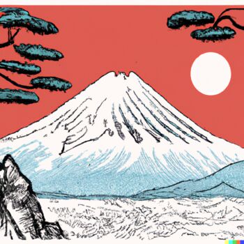 Arts numériques intitulée "Ukiyo-e #11" par Melih Ortatepe, Œuvre d'art originale, Image générée par l'IA