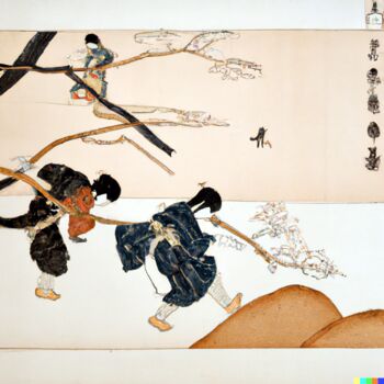 Digital Arts titled "Ukiyo-e #21" by Melih Ortatepe, Original Artwork, AI generated image