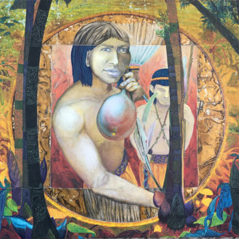 Peinture intitulée "Santeiro da Música" par Oru Am Sudá, Œuvre d'art originale, Acrylique
