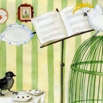 绘画 标题为“Для книги про птиц” 由Orubchic, 原创艺术品