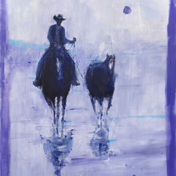 Malerei mit dem Titel "cowboy 6" von Oscar Alvarez, Original-Kunstwerk, Acryl