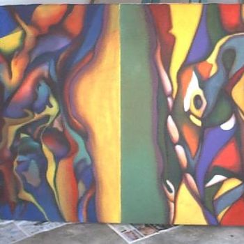 Painting titled "Abstraccion II" by Oscar Caputto Bruno (Pinturas), Original Artwork, Oil