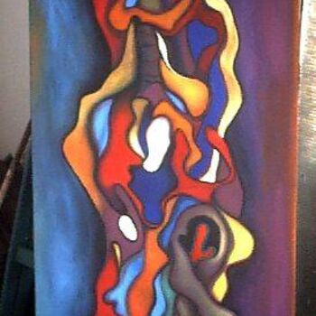 Painting titled "Abstracción V" by Oscar Caputto Bruno (Pinturas), Original Artwork, Oil