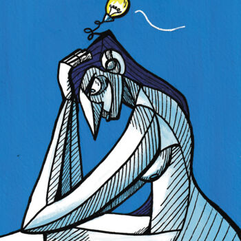 绘画 标题为“À fleur d'idée” 由Oscar Latargez (OSKART), 原创艺术品, 丙烯