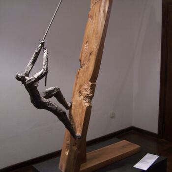Sculpture titled "Serie El Grito. "Al…" by Oscar Brocos, Original Artwork, Metals