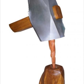 Sculpture intitulée ""Como una espina cl…" par Oscar Brocos, Œuvre d'art originale, Techniques mixtes