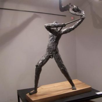 Rzeźba zatytułowany „"Una vuelta más"” autorstwa Oscar Brocos, Oryginalna praca, Metale