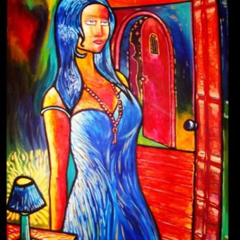 Painting titled "La Decision" by Oscar Galvan, Original Artwork