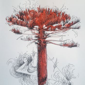 "Pehuen" başlıklı Tablo Oscar Torres Perez tarafından, Orijinal sanat, Mürekkep