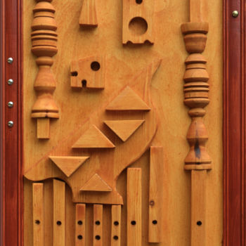 Sculpture titled "Композиция №8" by Boris Oshkukov, Original Artwork, Wood