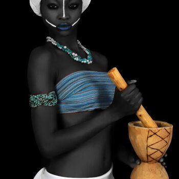 Photography titled "Nigérienne traditio…" by Osho Photographe, Original Artwork, Digital Photography