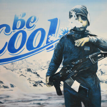 Painting titled "Be cool" by Osi, Original Artwork, Acrylic Mounted on Wood Stretcher frame