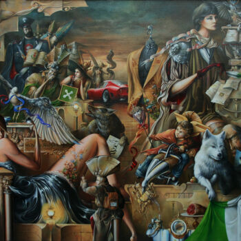 Pittura intitolato ""The New Tales of M…" da Osipoff Oleg, Opera d'arte originale, Olio