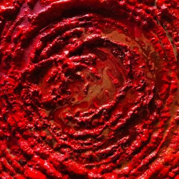 Pittura intitolato "roomART red" da Oskar Kern, Opera d'arte originale, Gesso Montato su Telaio per barella in legno