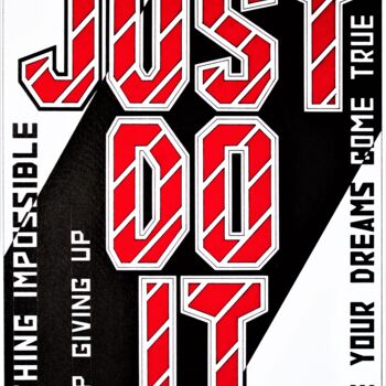 Dessin intitulée "Just do it 3" par Rail Davletshin, Œuvre d'art originale, Stylo gel