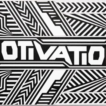 Dessin intitulée "Motivation 4" par Rail Davletshin, Œuvre d'art originale, Stylo gel