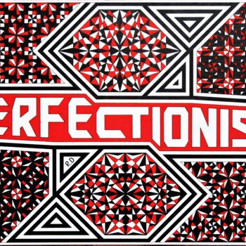 Drawing titled "Perfectionism 3" by Rail Davletshin, Original Artwork, Gel pen