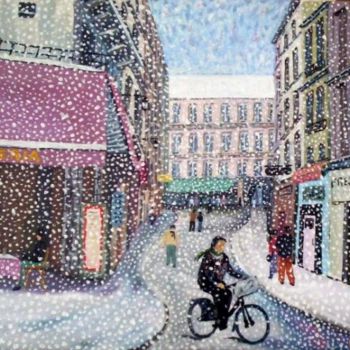 绘画 标题为“Snow in Paris” 由Alan Embrée Osler, 原创艺术品, 油