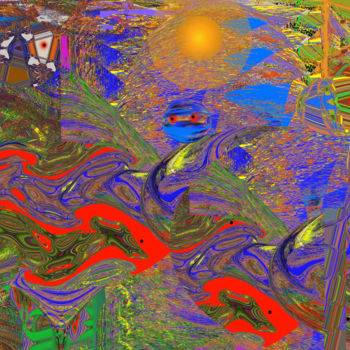 Digital Arts titled "MERGULHO" by Osman, Original Artwork, Digital Painting