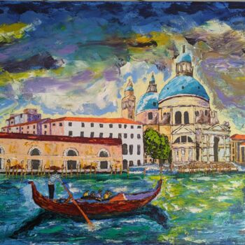 Painting titled "Veneza" by Osmar Ropelatto, Original Artwork, Acrylic
