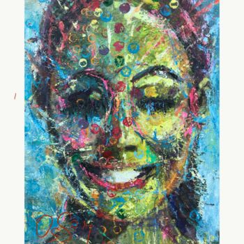 Painting titled "contenta" by Ossom, Original Artwork, Other