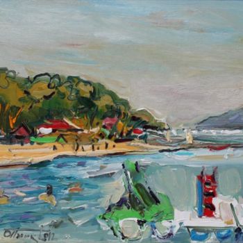 Painting titled "Croatia" by Ostap Patyk, Original Artwork, Oil