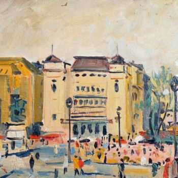 Pintura intitulada "Opera House in Belg…" por Ostap Patyk, Obras de arte originais, Óleo