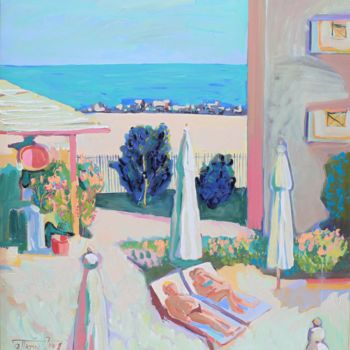 Schilderij getiteld "Holidays in Egypt" door Ostap Patyk, Origineel Kunstwerk, Olie