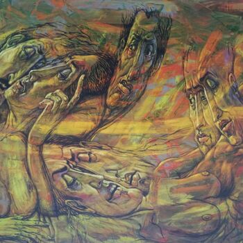 Peinture intitulée "La libido de Sardan…" par Osvaldo Cantillo, Œuvre d'art originale, Acrylique