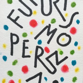 Peinture intitulée "Futurismo" par Osvaldo Peruzzi, Œuvre d'art originale, Aquarelle