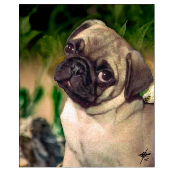 Digital Arts titled "Perro I" by Osvaldo Russo, Original Artwork, Digital Painting