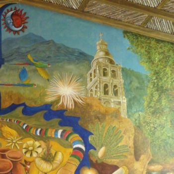 Painting titled "mercado de artesani…" by Balo, Original Artwork