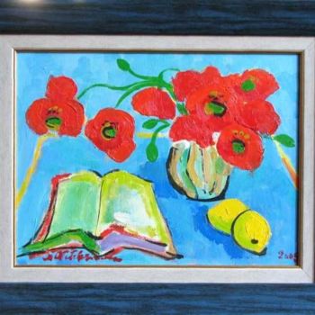 Painting titled "Poppy flowers" by Maria Otetelesanu, Original Artwork