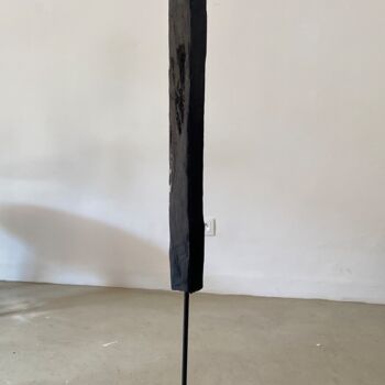 Sculpture intitulée "Hulm - debout" par Othmane Tagmouti (TAG), Œuvre d'art originale, Bois