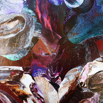 Картина под названием "Edelweiss" - Canavra, Подлинное произведение искусства, Акрил Установлен на Деревянная рама для носил…