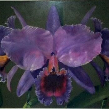 Malerei mit dem Titel "Orquídeas l" von Otoni Rodrigues, Original-Kunstwerk, Öl