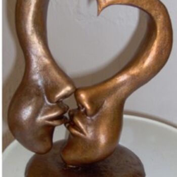 Sculpture titled "l'amour-nez" by Ottilia, Original Artwork