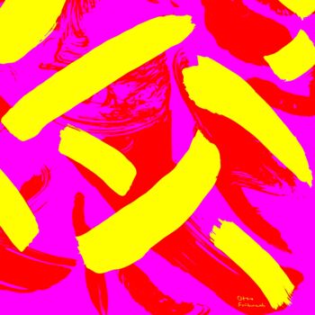 「Need Candy-Besoin d…」というタイトルのデジタルアーツ Otto Frühwachによって, オリジナルのアートワーク, デジタルプリント ウッドストレッチャーフレームにマウント