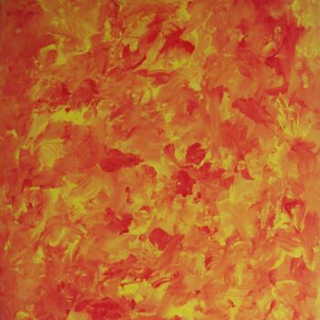 Pittura intitolato "Un Monde en Orange…" da Otto Frühwach, Opera d'arte originale, Gouache