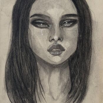 Dessin intitulée "Look" par Ouidad Chahdi, Œuvre d'art originale, Graphite