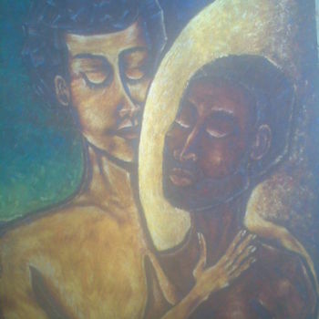 Painting titled "Soneto de Amor; Pab…" by Ouma Fred, Original Artwork, Oil